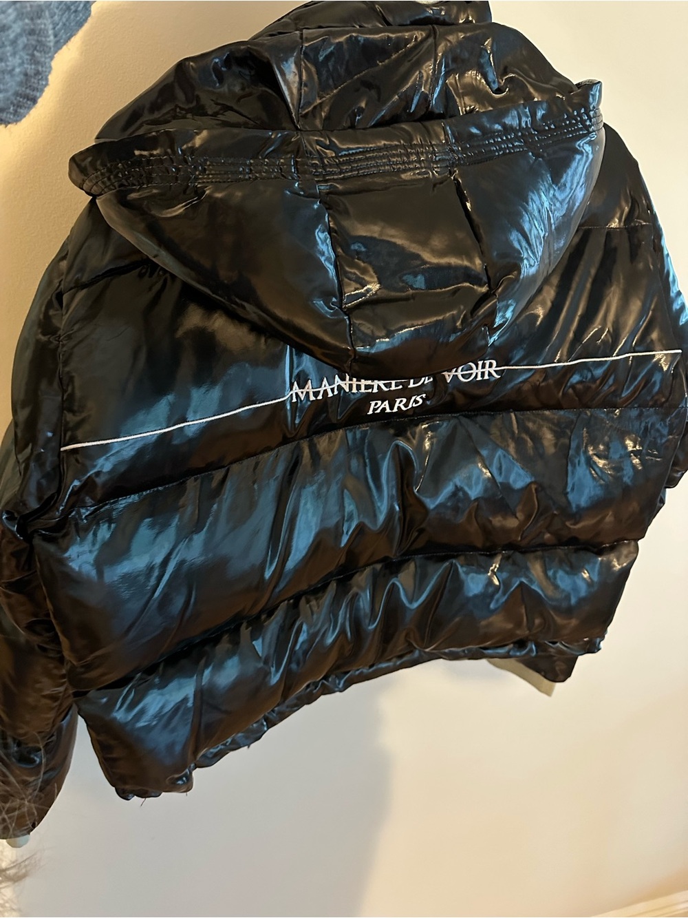 Manière De Voir Paris Oversized Glossy Puffer Jacket – UK 12 / US 8 - Picture 2 of 5